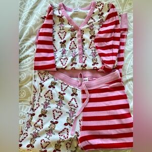 Hanna Andersson Pink and White Striped Pajama Set
